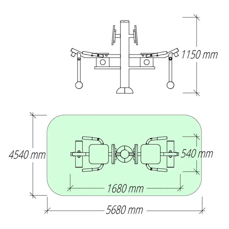 Тренажер "Розгинач стегна" SIG-1033SO